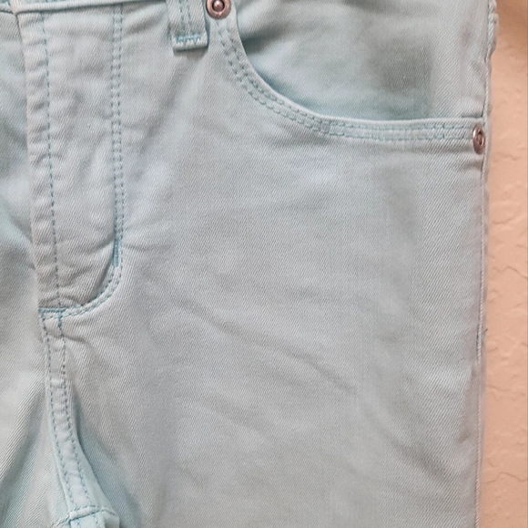 NxD Ladies Size 2 Petite Mint Green Jeans Midrise LITEWASH Pockets Beltloops - Picture 7 of 16
